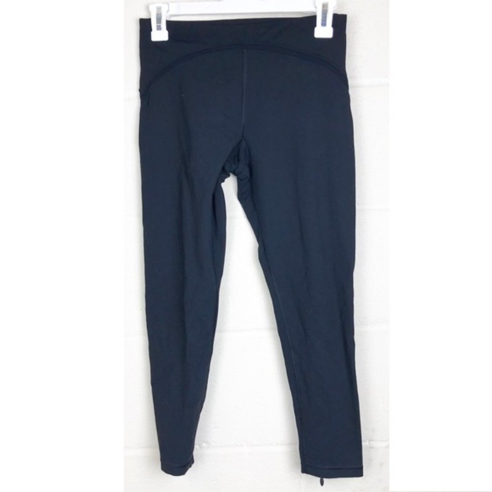 Equinox Athletic Leggings Yoga Pants Black Zip XS